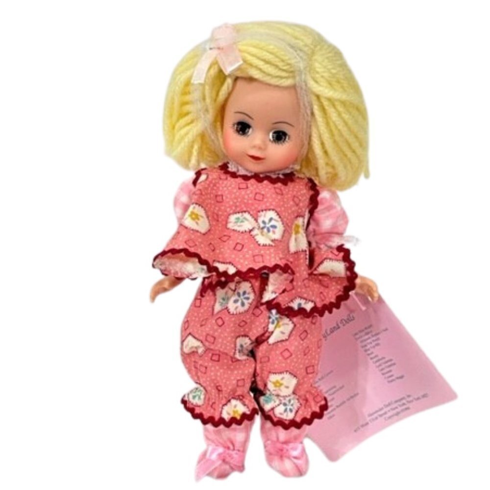 Madame Alexander restrung 8" Funny Maggie with stand.